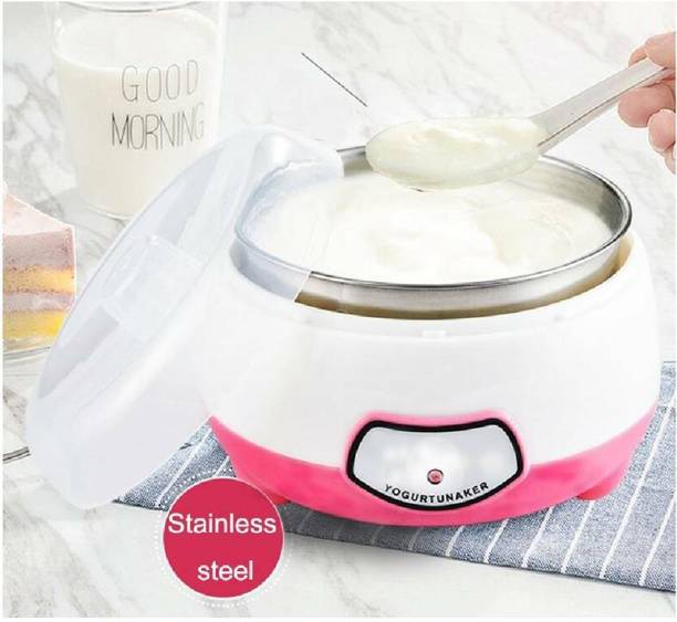 HOOME Automatic Yogurt Mini Portable Dahi Making Machine Stainless Steel Jar Yogurt Maker