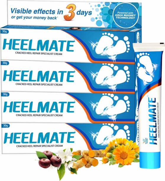 Heelmate Cracked Heel Repair Cream Pack of 4 with Free Pink Ankle Length Socks