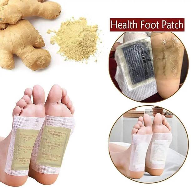 LUXORIO Kinoki Detox Foot Pads with Ginger & Salt – 10pcs Natural Cleansing Patch