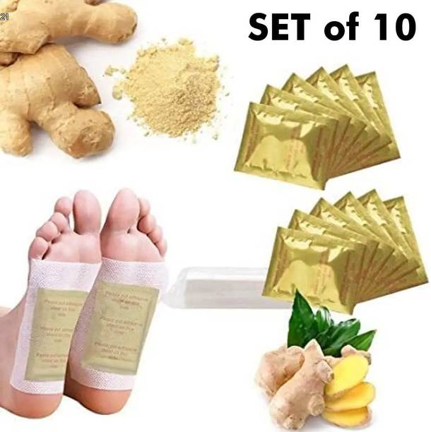 LUXORIO Kinoki Herbal Foot Pads – Detox Patch with Ginger & Salt, Pack of 10