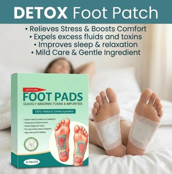 Morviyan Foot Detox Pads Pack of 10 | Natural Herbal Patch for Toxin Removal