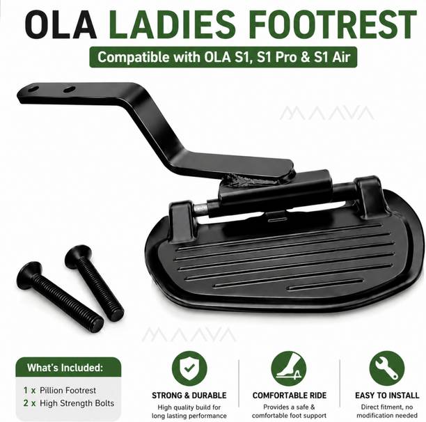 MAAVA Ladies Footrest for OLA S1, S1 Pro, S1 Air | Heavy Duty Metal | Foldable Pillion Foot Rest