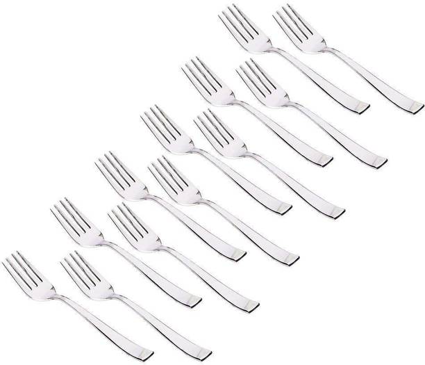 Parage 12 Pieces Forks Set for Dining Table, Fork set Steel, Dinner Forks,Length 16 cm Stainless Steel Dinner Fork Set