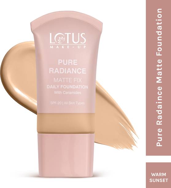 LOTUS MAKE - UP Pure Radiance Matte Foundation- 02 Warm Sunset, Matte Finish, SPF 20 Foundation