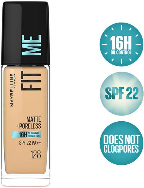 MAYBELLINE NEW YORK Fit Me Matte+Poreless Liquid Foundation (With Pump & SPF 22) Foundation