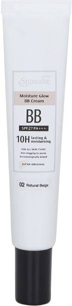 Spawake Moisture Glow BB Cream 02 Natural Beige with SPF27/PA+++,All Skin Types,30g Foundation