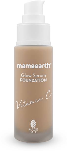 Mamaearth Glow Serum Foundation with Vitamin C & Turmeric for 12-Hour Long Stay Foundation