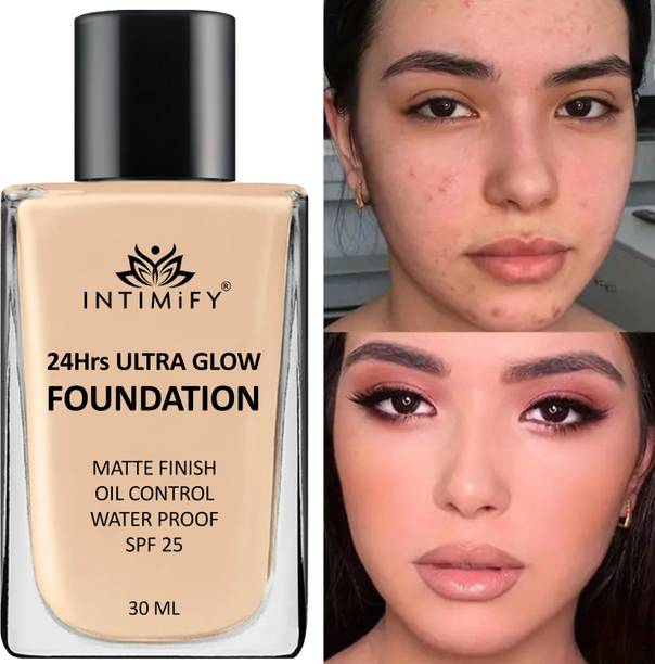 INTIMIFY Ultra Glow Foundation with Matte Finish, Water Proof & SPF 25 For Women Foundation