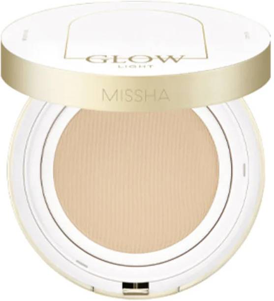 Missha Glow Cushion Light No.21P Fair SPF37 PA+++ for Original Skin with High Coverage Foundation