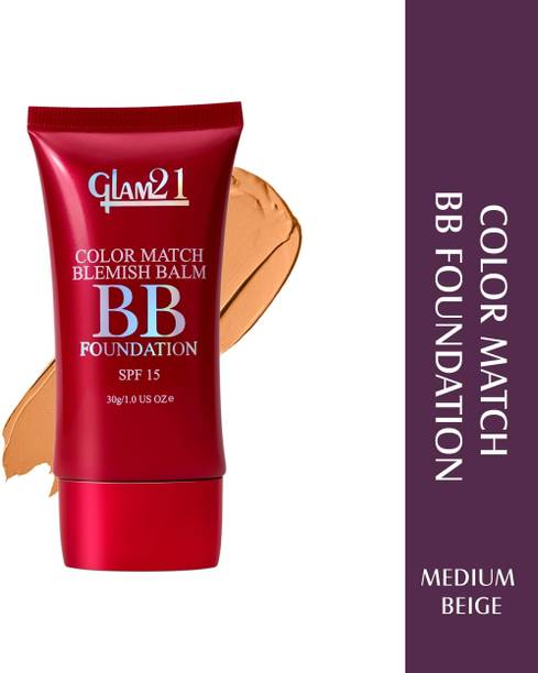 ग्लैम21 Color Match BB Foundation SPF15 Dual Purpose Foundation & Sunscreen| Non-greasy Foundation