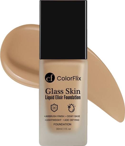 ColorFlix Glass Skin Liquid Elixir Foundation – Airbrush Finish & Dewy Base Foundation