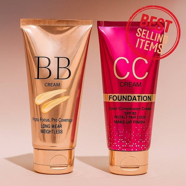 FIDAH BB + CC Cream Combo | Weightless Long Wear & SPF 30 Makeup Base | 2 x 30ml Foundation