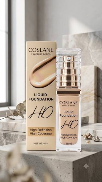 coslane HD Liquid Foundation - Complete Coverage Camera-Ready Base Foundation