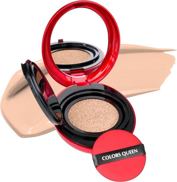 COLORS QUEEN Mask Fit Red Cushion Foundation, 72Hrs Long Lasting, Satin Finish, Full Coverage Foundation