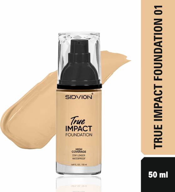 SIDVION High Coverage Liquid Foundation | Blemish Free | Blendable Makeup  Foundation