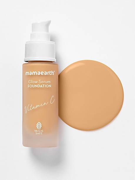Mamaearth Glow Serum Foundation with Vitamin C & Turmeric for 12-Hour Long Stay Foundation