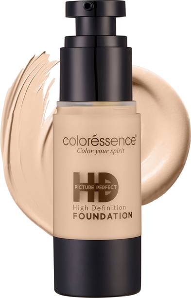 COLORESSENCE HD Foundation with SPF-20|Full Coverage,Waterproof|Lightweight Matte Formula H6 Foundation
