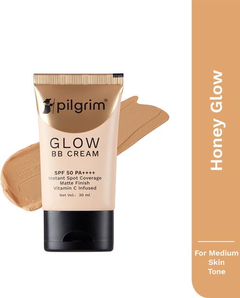 पिलग्रिम Glow BB Cream|Instant Spot Coverage with SPF 50 PA++++|Honey Glow Foundation