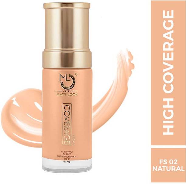 MATTLOOK High Coverage Waterproof oil Free Matte Foundation SPF 25-03 NATURAL Foundation