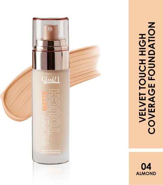 ग्लैम21 Velvet Touch High Coverage Foundation SPF35 Longlasting Matte Finish, Waterproof Foundation
