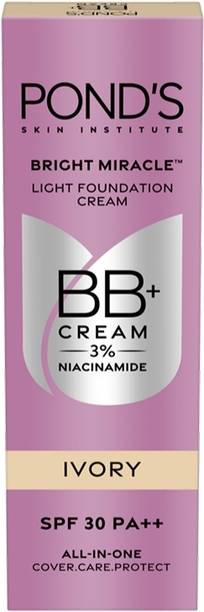 POND's Bright MIRACLE LIGHT FOUNDATION ALL IN ONE CREME COVER PROTECT IVORY Foundation