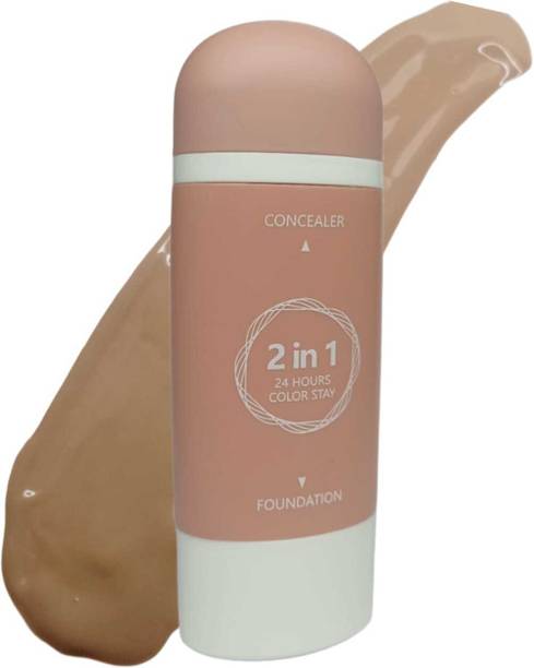 Facejewel 2IN1 Liquid Tube Foundation And Concealer 24 Hours Stay  Foundation