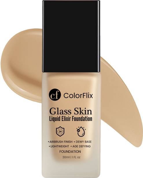 ColorFlix Glass Skin Liquid Elixir Foundation – Airbrush Finish & Dewy Base Foundation