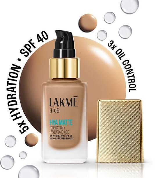 Lakmé 9to5 Hya Matte Foundation + Hyaluronic Acid Cool Walnut - 25ml Foundation