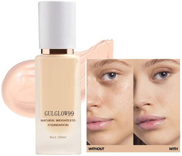 GULGLOW99 Matte High Coverage Liquid Foundation, Blemish Free & Blendable  Foundation