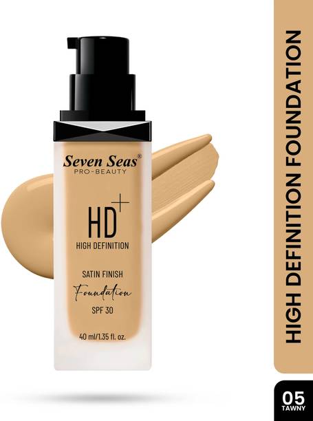 Seven Seas HD High Definition Satin Finish Oil Free Foundation For Face Makeup (SPF-30) Foundation