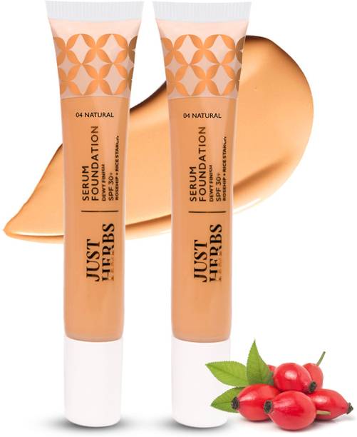Just Herbs Dewy Serum Foundation SPF 30+ | Pack of 2 Tubes | Natural Foundation