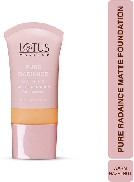 LOTUS MAKE - UP Pure Radiance Matte Foundation-05 Warm Hazlenut, Matte Finish, SPF 20 Foundation