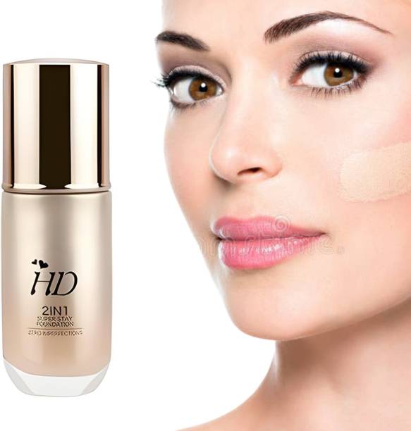 DJATI 2IN1 HD Foundation Long Lasting Waterproof Matte Finish Makeup for Women Foundation