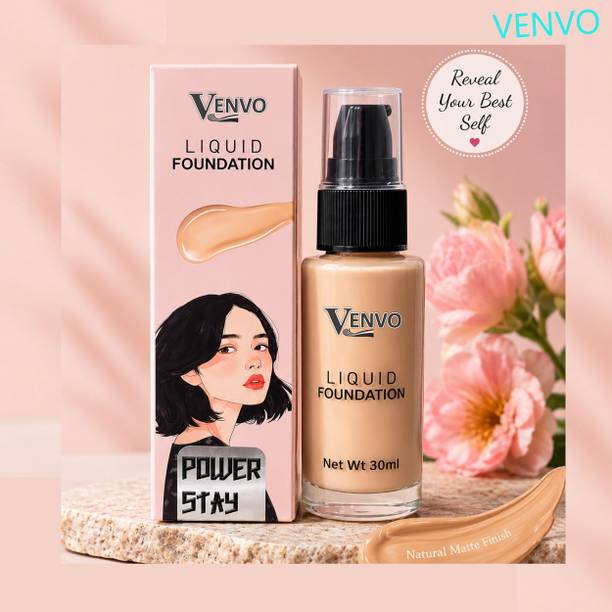 venvo Liquid Matte Foundation Creamy Lightweight Finish Foundation