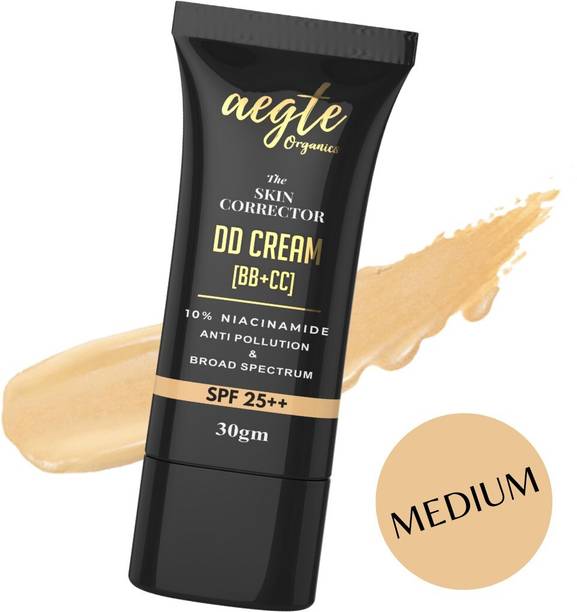 aegte Organics Skin Corrector DD Cream (BB+CC) Broad Spectrum SPF 25++ 30gm Foundation