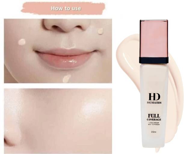 SILDUST Professional Liquid Foundation Waterproof Long Lasting Full Face Coverage Foundation
