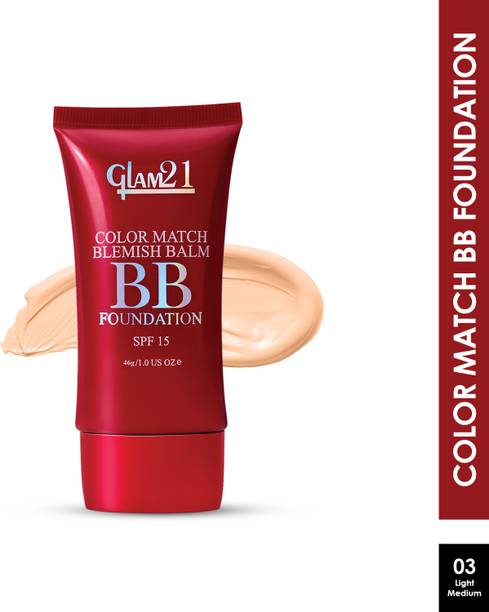 ग्लैम21 Color Match BB Foundation SPF15 Dual Purpose Foundation & Sunscreen| Non-greasy Foundation