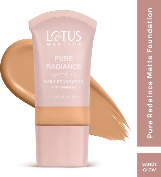 LOTUS MAKE - UP Pure Radiance Matte Foundation- 04 Sandy Glow, Matte Finish, SPF 20 Foundation
