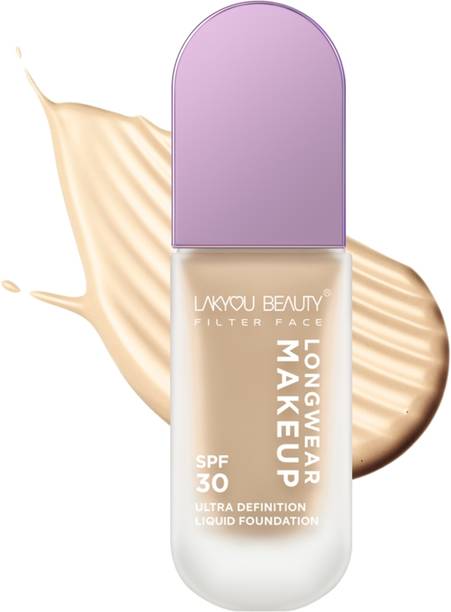 Lakyou Beauty Ultra Definition Liquid Foundation SPF 30 | Longwear | All Skin Tone Foundation