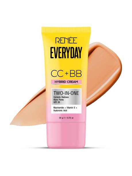 Renee Everyday CC+BB Cream - SPF 20, Corrects Redness, Hydrates Skin Foundation