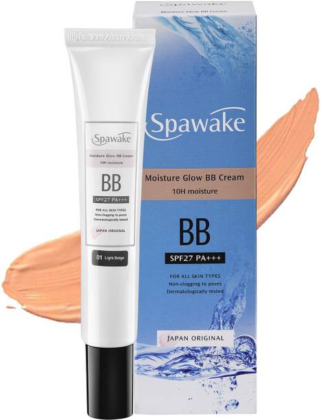 Spawake Moisture Glow BB Cream 01 Light Beige with SPF27/PA+++,All Skin Types,30g Foundation