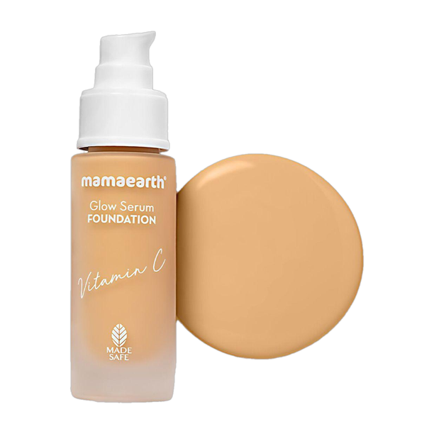 Mamaearth Glow Serum Foundation with Vitamin C & Turmeric for 12-Hour Long Stay Foundation