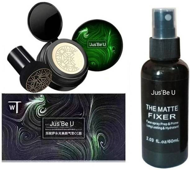 Jus’Be U Professional Long Lasting BB & CC High Coverage Matte Foundation & Fixer Spray Foundation