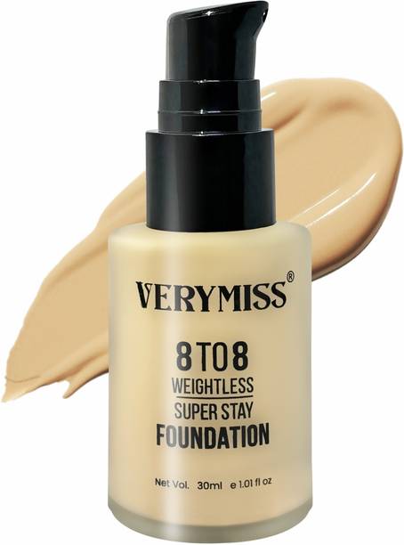VERYMISS 8 To 8 Weightless Super Stay Foundation I Long lasting I Waterproof - 111 Foundation