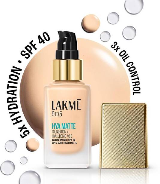 Lakmé 9to5 Hya Matte Foundation + Hyaluronic Acid Warm Light - 25ml Foundation