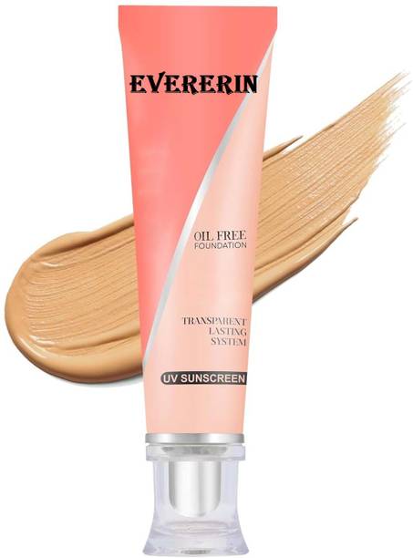 EVERERIN Oil Free Real Base Foundation | Matte Finish, Long Lasting & Lightweight Foundation