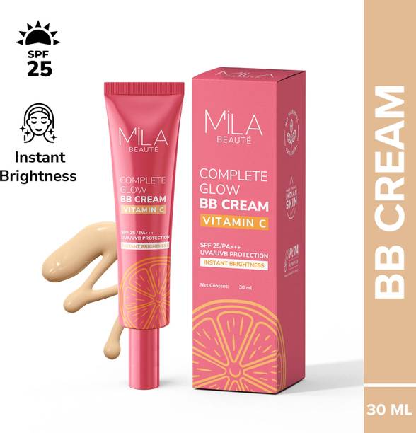 MILA BEAUTÉ Complete Glow BB Cream for Instant Brightness With SPF25 PA+++ & Vitamin C Foundation