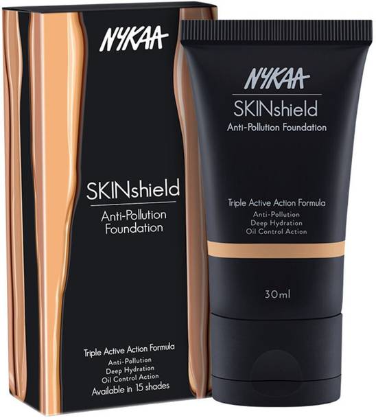 NYKAA SkinShield Anti-Pollution Matte Foundation - Pure Olive 08 Foundation