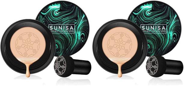 sunisa HUDABARFoundationAir-permeableNaturalBrighteningWaterProofMakeupBBCream(2Items Foundation