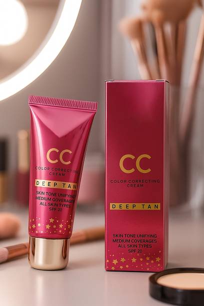 EMRIKA CC Color Correcting Cream Deep Tan with SPF 20, for All Skin Types Foundation